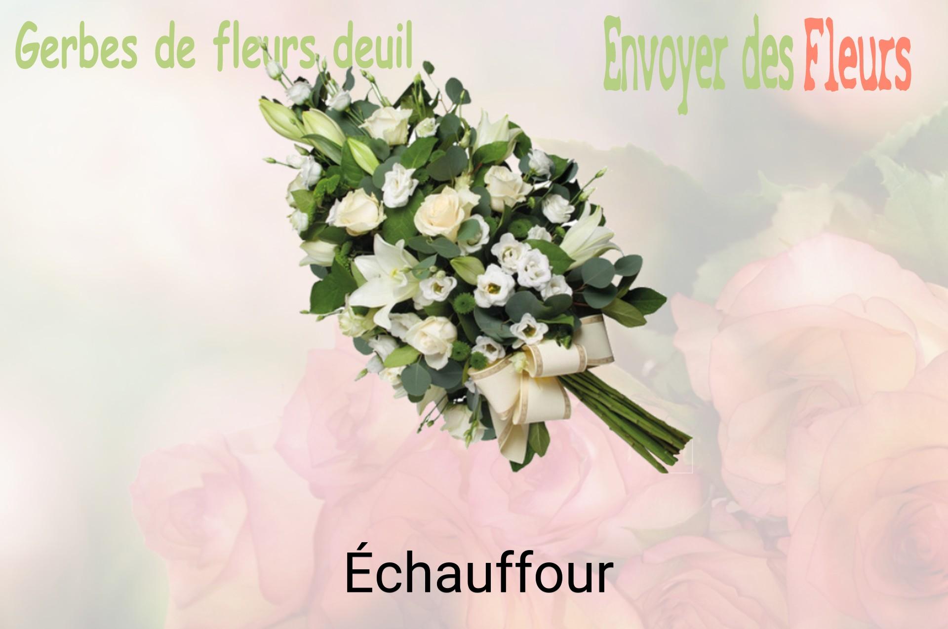 Gerbe de fleurs de deuil livrée à Échauffour